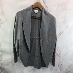 Wilfred Cardigan Women XS Gray Sweatshirt Slouchy Open Aritzia Cotton